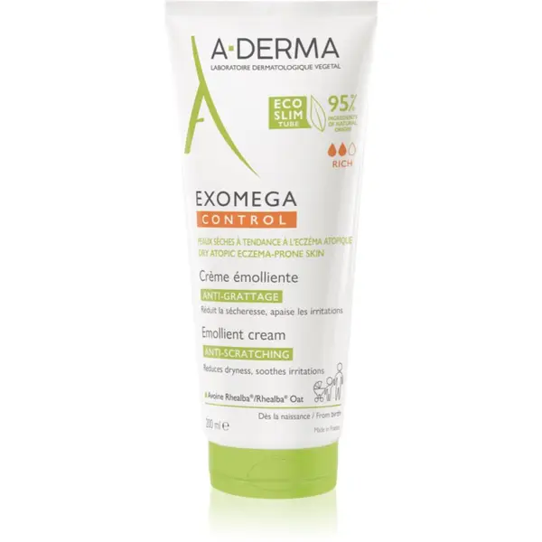 A-Derma A-Derma Exomega Control Emollient Cream krema za telo za zelo občutljivo suho in atopično kožo 200 ml