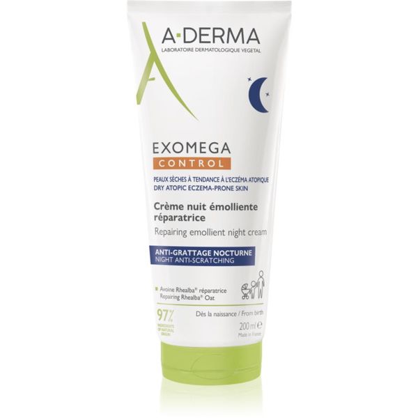 A-Derma A-Derma Exomega Control Repairing Emollient Night Cream nočna regeneracijska krema 200 ml