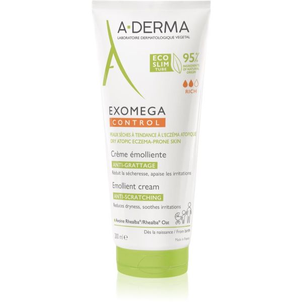 A-Derma A-Derma Exomega Control vlažilna krema za zelo občutljivo suho in atopično kožo 200 ml