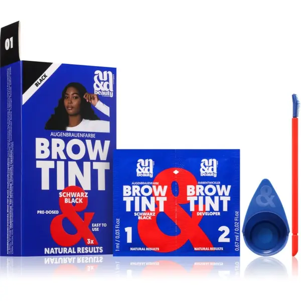 A.N.D. Beauty A.N.D. Beauty Brow Tint barva za obrvi odtenek Black 3x1.67 ml