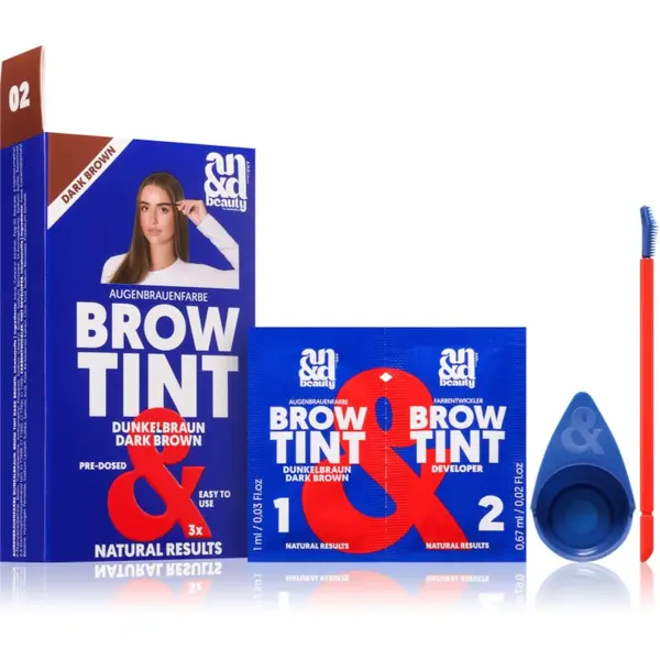 A.N.D. Beauty A.N.D. Beauty Brow Tint barva za obrvi odtenek Dark Brown 3x1.67 ml