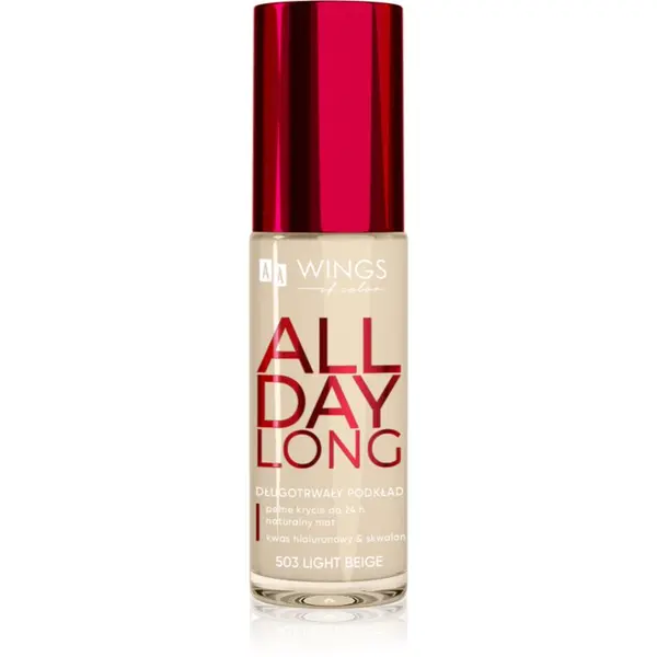 AA Wings of Color AA Wings of Color All Day Long Long Lasting Foundation dolgoobstojen tekoči puder odtenek 503 Light Beige 30 ml