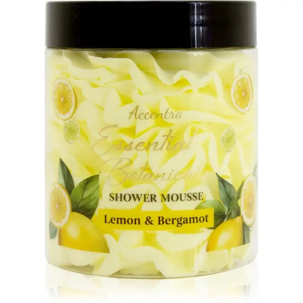 Accentra Accentra Essential Botanicals Shower Mousse pena za prhanje z vonjem Lemon & Bergamot 200 g