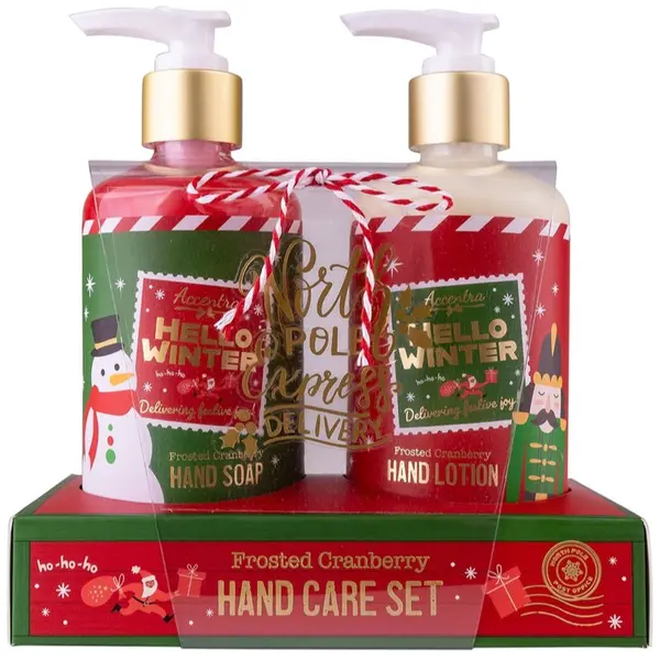 Accentra Accentra Hello Winter Frosted Cranberry božični darilni set za roke dišave Frosted Cranberry