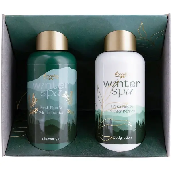 Accentra Accentra Winter Spa Fresh Pine & Winterberries darilni set za kopel dišave Fresh Pine & Winterberries