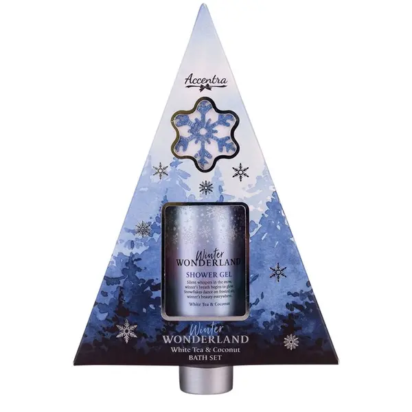 Accentra Accentra Winter Wonderland White Tea & Coconut darilni set za kopel dišave White Tea & Coconut