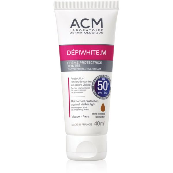 ACM ACM Dépiwhite M tonirana zaščitna krema SPF 50+ Natural Tint 40 ml
