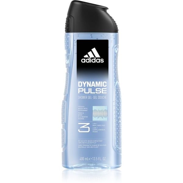Adidas Adidas Dynamic Pulse gel za prhanje za obraz, telo in lase 3v1 400 ml