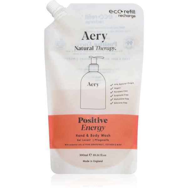 Aery Aery Aromatherapy Positive Energy tekoče milo za roke in telo nadomestno polnilo 300 ml