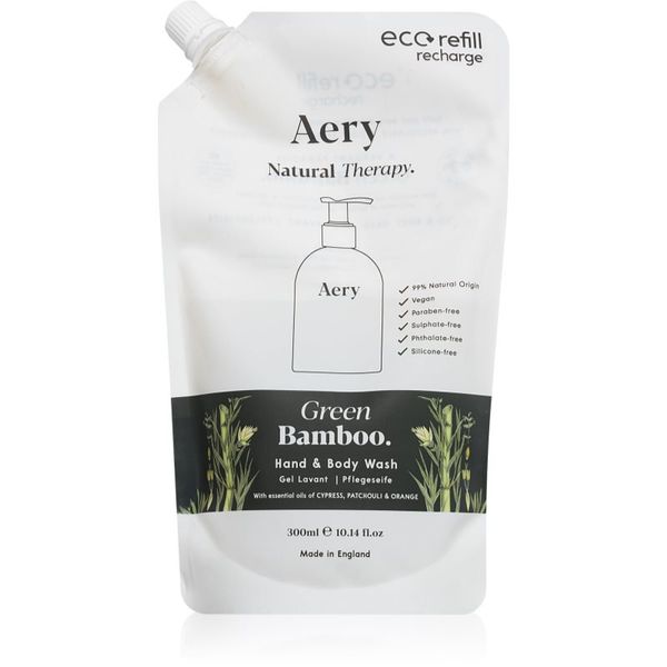 Aery Aery Botanical Green Bamboo tekoče milo za roke in telo nadomestno polnilo 300 ml