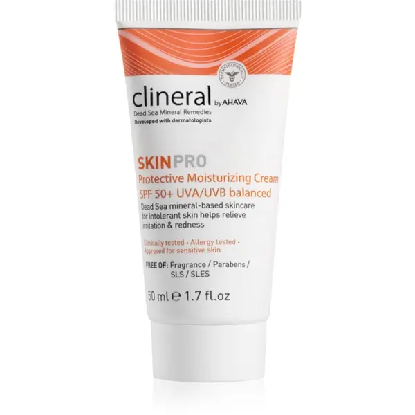Ahava AHAVA Clineral SKINPRO vlažilna in zaščitna krema za občutljivo in netolerantno kožo SPF 50 50 ml