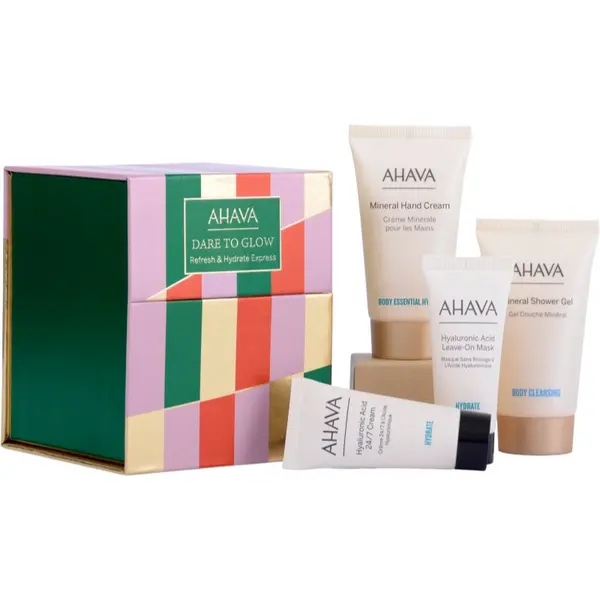 Ahava AHAVA Dare to Glow Refresh & Hydrate Express darilni set za telo in obraz