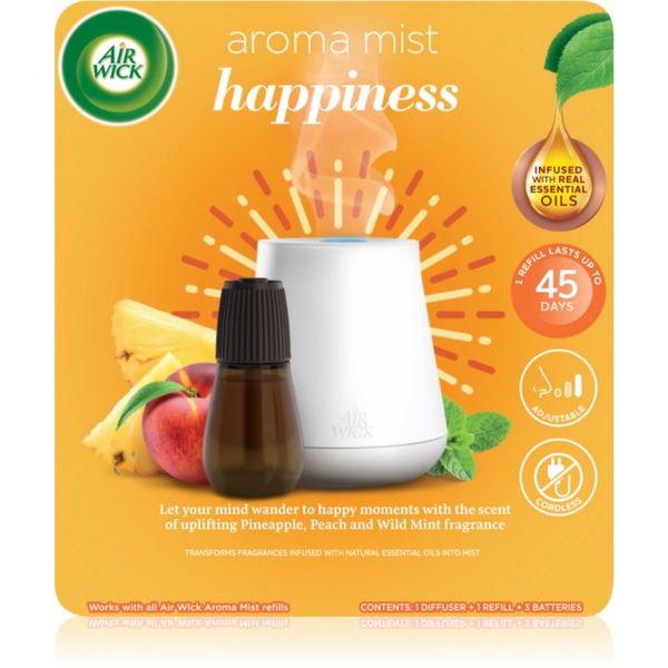 Air Wick Air Wick Aroma Mist Happiness aroma difuzor s polnilom + baterija 20 ml