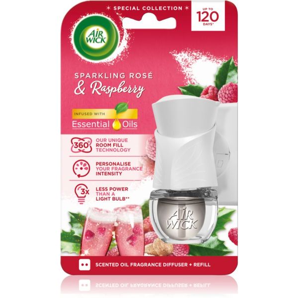 Air Wick Air Wick Electric Sparkling Rose & Raspberry električni osvežilec zraka s polnilom 19 ml