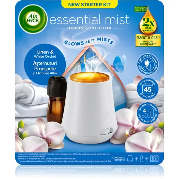 Air Wick Air Wick Essential Mist Linen & White Orchid aroma difuzor s polnilom 1 kos