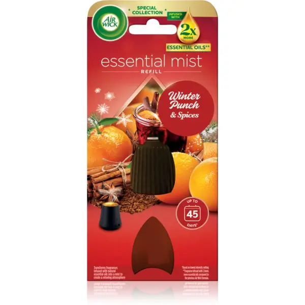 Air Wick Air Wick Essential Mist Winter Punch & Spices nadomestno polnilo za aroma difuzor 20 ml