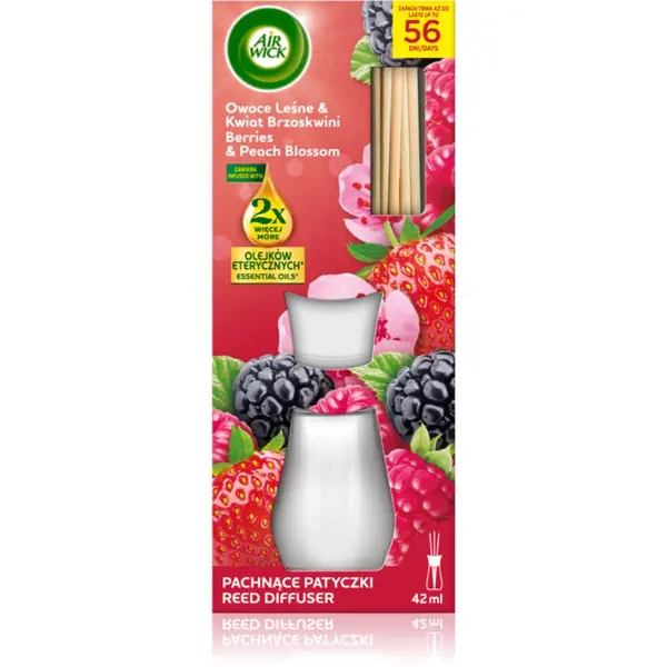 Air Wick Air Wick Essential Oils Berries & Peach Blossom aroma difuzor 42 ml