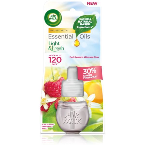 Air Wick Air Wick Light & Fresh Fresh Raspberry & Blooming Citrus nadomestno polnilo za aroma difuzor 19 ml
