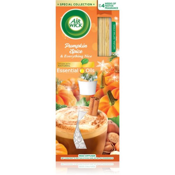 Air Wick Air Wick Reed Diffuser Pumpkin Spice & Everything Fine aroma difuzor s polnilom 25 ml