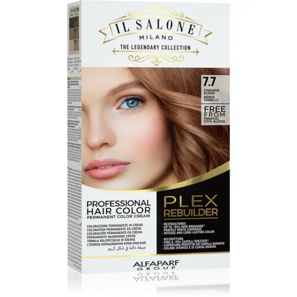 Alfaparf Milano Alfaparf Milano Il Salone Milano Plex Rebuilder permanentna barva za lase odtenek 7.7 - Cinnamon Blonde 1 kos