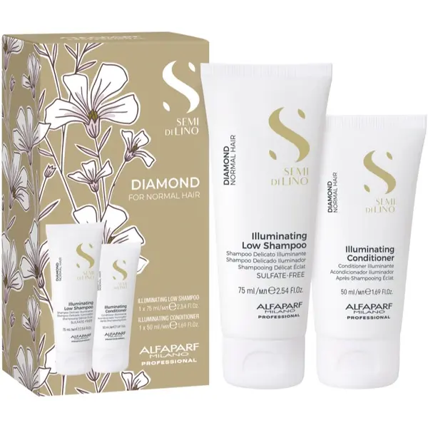 Alfaparf Milano Alfaparf Milano Semi di Lino Diamond Minisize Kit potovalni set za kozmetiko za bleščeč sijaj