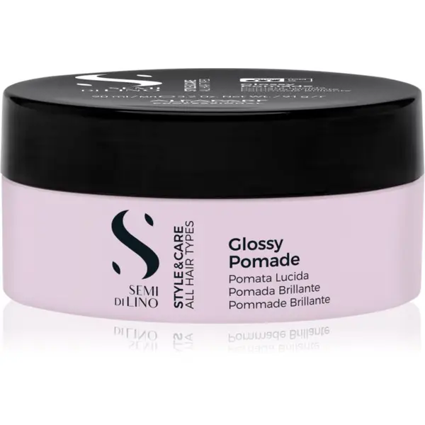 Alfaparf Milano Alfaparf Milano Semi di Lino Style&Care Glossy Pomade voskasta pomada za ukrotitev in oblikovanje pričeske z visokim sijajem 100 ml