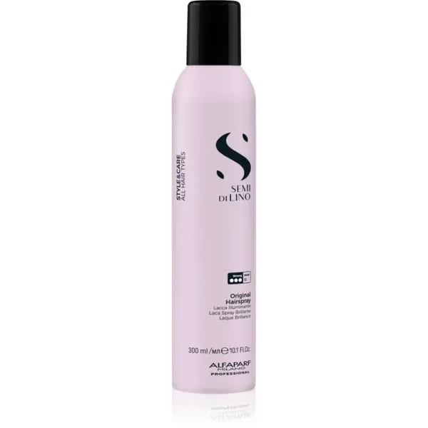 Alfaparf Milano Alfaparf Milano Semi di Lino Style&Care Original Hairspray močan lak za lase za sijaj za vse tipe las 300 ml