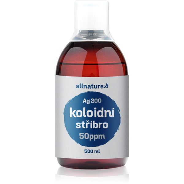 Allnature Allnature Colloidal silver Ag200 - 50 ppm pomirjajoči čistilni tonik 500 ml