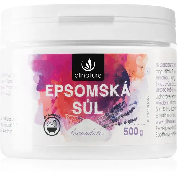 Allnature Allnature Epsom salt Lavender sol za kopel 500 g