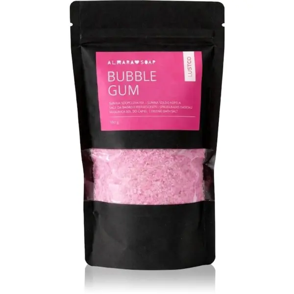 Almara Soap Almara Soap Bath Salt Bubble Gum barvna kopalna sol 180 g