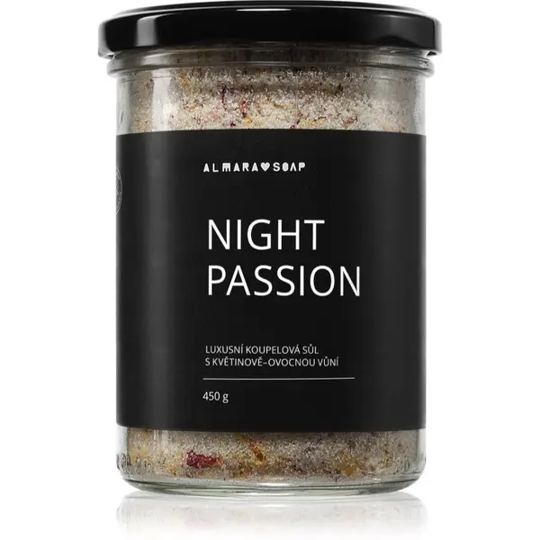Almara Soap Almara Soap Bath Salt relaksacijska sol za kopel z vonjem Night Passion 450 g