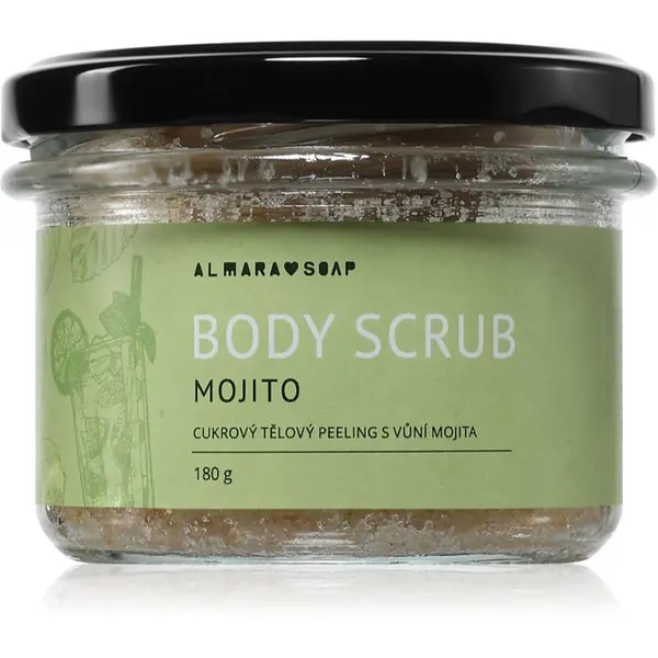 Almara Soap Almara Soap Body Scrub sladkorni piling za telo proti celulitu z vonjem Mojito 180 g