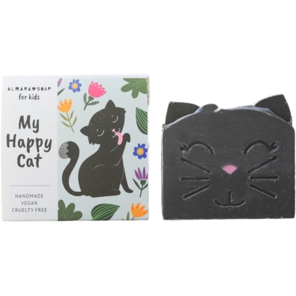 Almara Soap Almara Soap For Kids My Happy Cat ročno izdelano milo z vonjem breskve za otroke 100 g