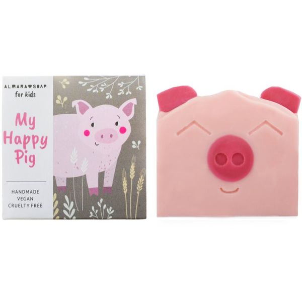 Almara Soap Almara Soap For Kids My Happy Pig ročno izdelano milo z vonjem hruške za otroke 100 g