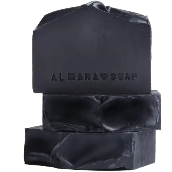Almara Soap Almara Soap Natural Black As My Soul naravno trdo milo za mastno in problematično kožo 90 g