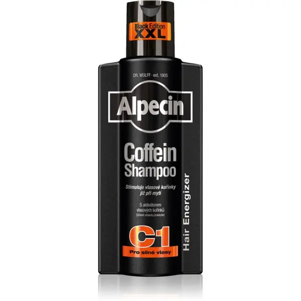 Alpecin Alpecin Coffein Shampoo C1 Black Edition šampon s kofeinom za moške za spodbujanje rasti las 375 ml
