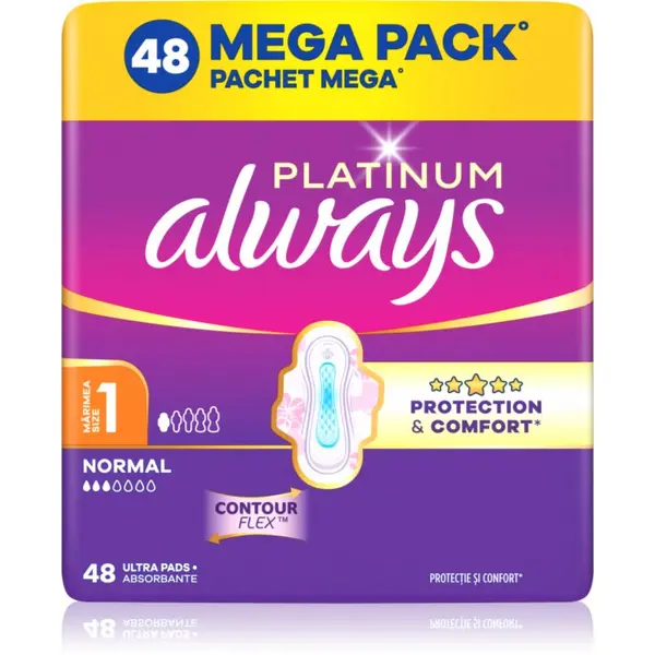 Always Always Platinum Normal Size 1 vložki s krilci 48 kos