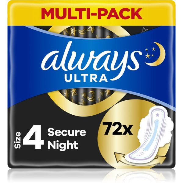 Always Always Ultra Secure Night vložki 72 kos