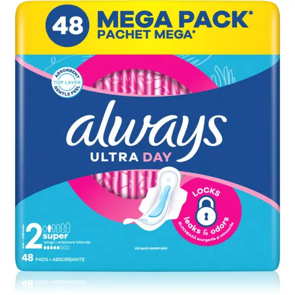 Always Always Ultra Super Size 2 vložki s krilci 48 kos