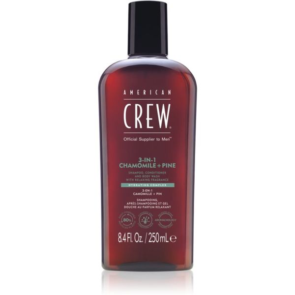 American Crew American Crew 3 in 1 Chamimile + Pine 3 v 1 šampon, balzam in gel za prhanje za moške 250 ml