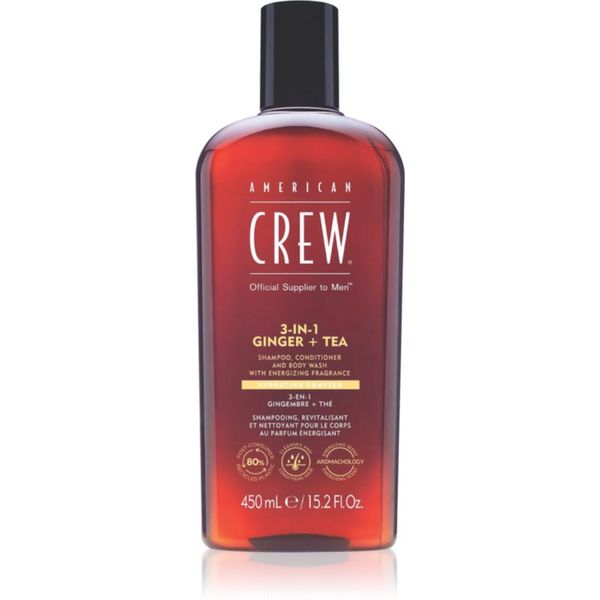 American Crew American Crew 3 in 1 Ginger + Tea 3 v 1 šampon, balzam in gel za prhanje za moške 450 ml