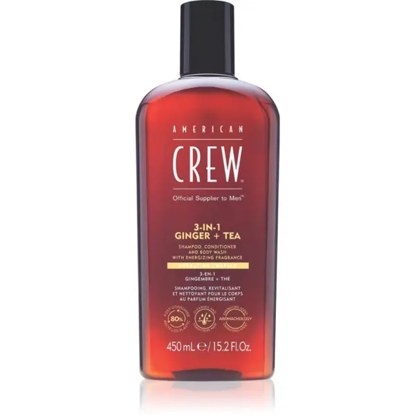 American Crew American Crew 3 in 1 Ginger + Tea 3 v 1 šampon, balzam in gel za prhanje za moške 450 ml