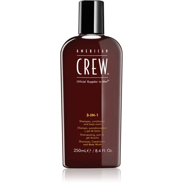 American Crew American Crew Hair & Body 3-IN-1 šampon, balzam in gel za prhanje 3v1 za moške 250 ml
