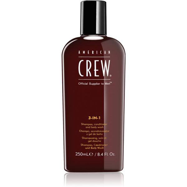 American Crew American Crew Hair & Body 3-IN-1 šampon, balzam in gel za prhanje 3v1 za moške 250 ml