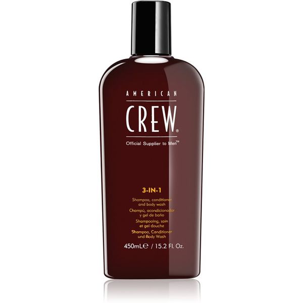 American Crew American Crew Hair & Body 3-IN-1 šampon, balzam in gel za prhanje 3v1 za moške 450 ml