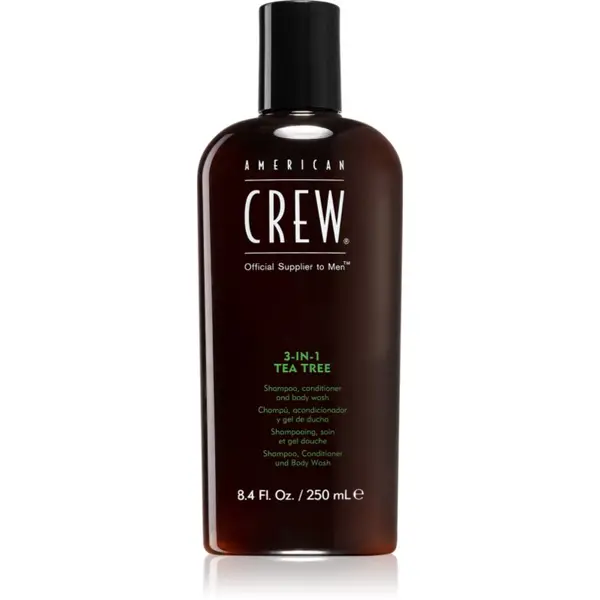 American Crew American Crew Hair & Body 3-IN-1 Tea Tree šampon, balzam in gel za prhanje 3v1 za moške 250 ml