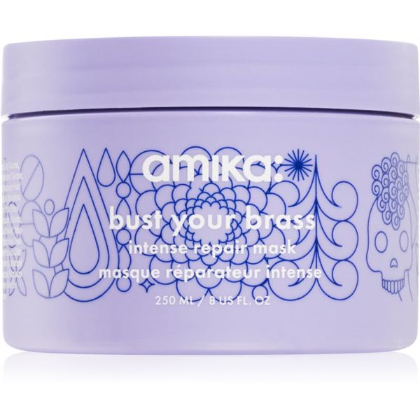 amika amika Bust Your Brass Cool Blonde intenzivna regeneracijska maska za blond in sive lase 250 ml