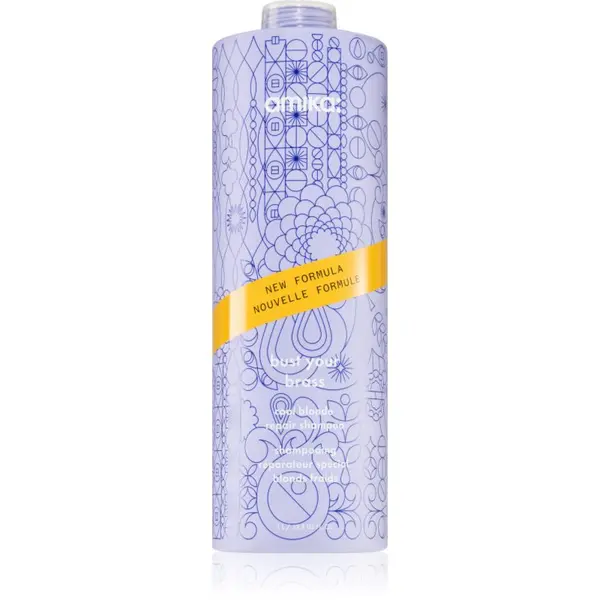 amika amika Bust Your Brass Cool Blonde vijoličen toniran šampon za blond in sive lase 1000 ml