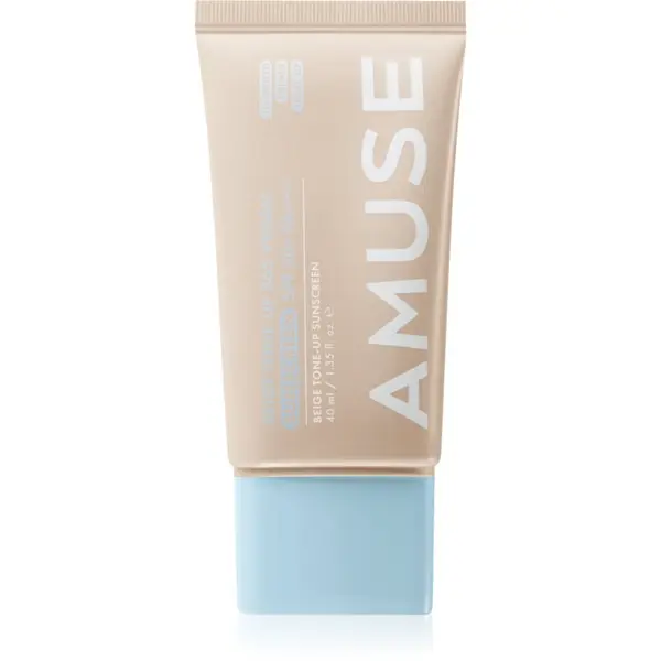 AMUSE AMUSE Beige Tone-Up 365 Vegan Sunscreen tonirani fluid za sončenje za poenotenje tona kože SPF 50+ 40 ml