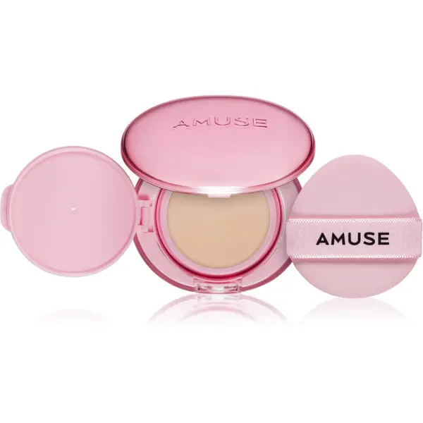 AMUSE AMUSE Dew Power Vegan Cushion dolgoobstojni tekoči puder v gobici za posvetlitev in zgladitev kože odtenek 1.5 Natural 15 g